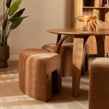 Modulaire hoekhocker Seth chenille terracotta