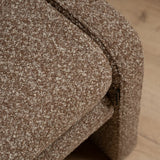 Eetkamerbanken-Eetkamerbank Neil bouclé bruin 100 cm Bouclé-Dimehouse