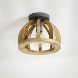 Plafondlamp Madri DH Interior Mango LxBxH 34x34x28 Mangohout Sfeerfoto schuin vooraanzicht