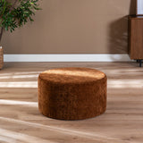 Poef Elle rond chenille koper ø70 cm