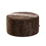 Poef Elle rond chenille mocha ø70 cm Bruin