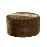 Poef Elle rond chenille olijf groen ø70 cm