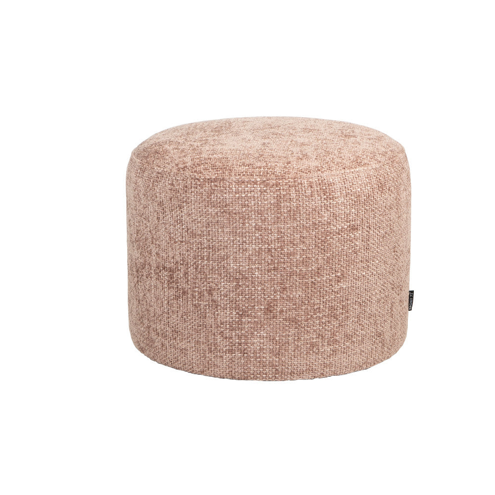 Pouf Feline chenille fabric pink Chenille, polyester