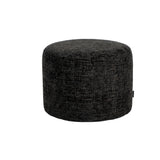 Pouf Feline chenille fabric black Chenille, polyester