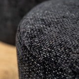 Pouf Feline chenille fabric black Chenille, polyester