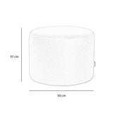 Pouf Scandinavian Hilda off white Polyester