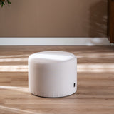 Pouf Scandinavian Hilda off white Polyester