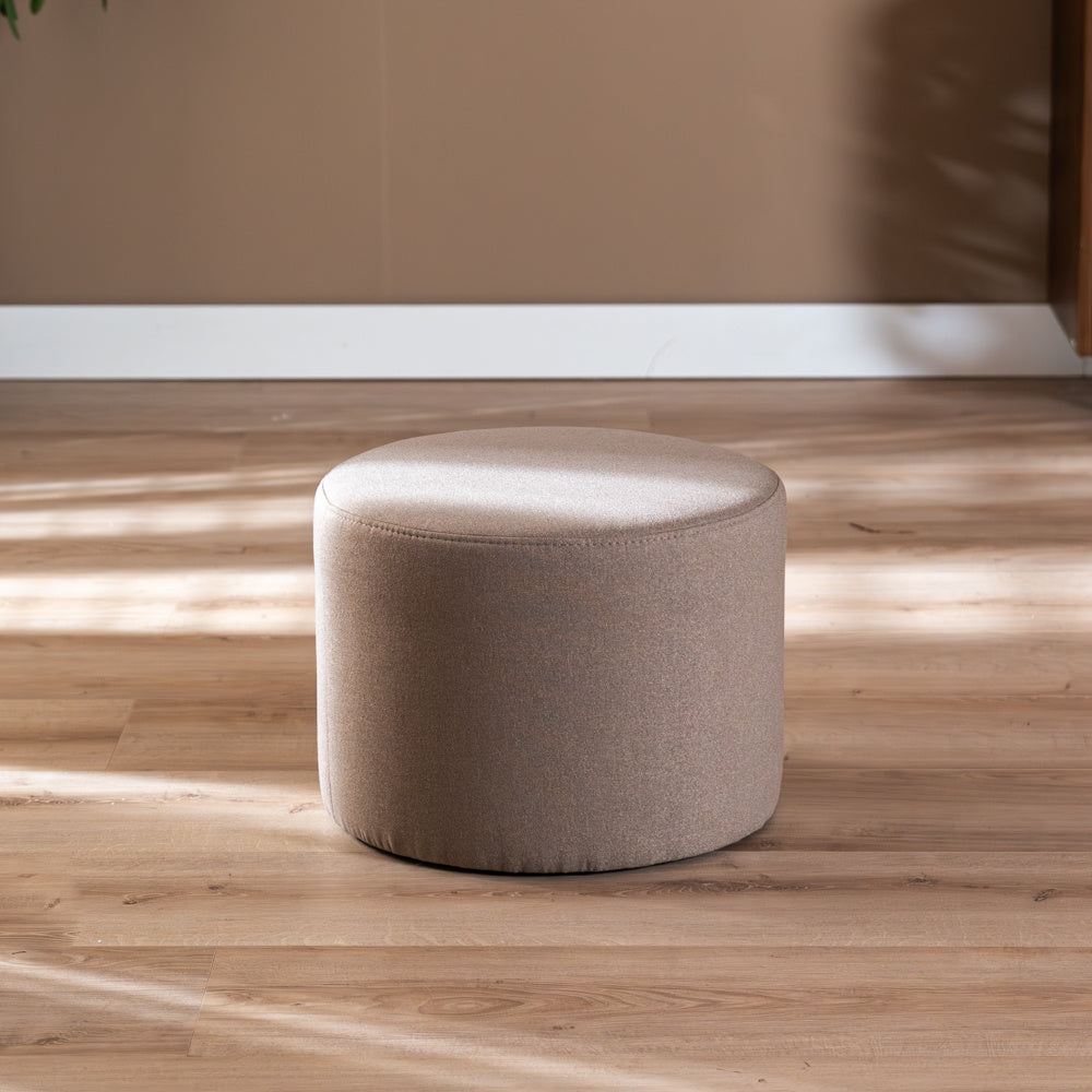 Pouf Scandinavian Hilda taupe Polyester