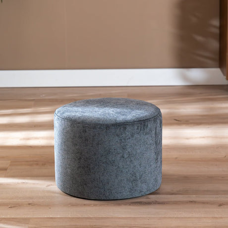 Pouf Scandinavian Myles fabric mixed anthracite Polyester