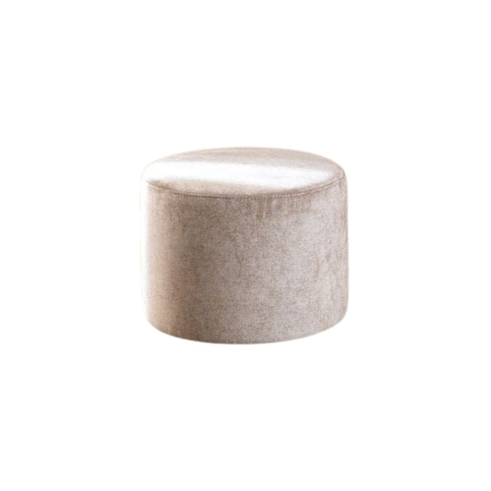 Pouf Scandinavian Myles fabric mottled taupe Polyester