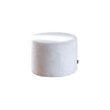Pouf Scandinavian Myles fabric mixed white Polyester