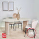 Oval dining table Jimi 180x90 cm travertine beige
