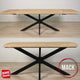 Extendable dining table Mack Danish Oval Acacia Wood 175-275x90 cm