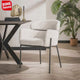 Dining room chair Bouclé Beige - Japandi - round shapes - Lola
