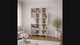 Bookcase Rain White Walnut Melamine 120x162x20 cm