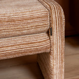 Eetkamerbanken-Eetkamerbank Ravi chenille beige/pink 100 cm Roze-Dimehouse