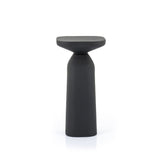 Design side table Melo black metal 54 cm high Aluminum