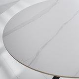 Eettafel Yuna White Dimehouse Wit LxBxH 114x77x9 Sintered stone Sfeerfoto detail