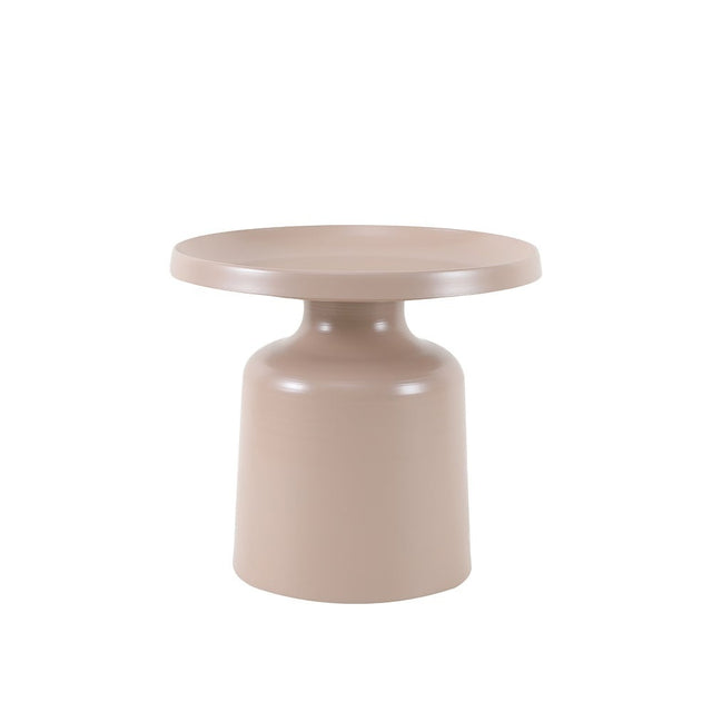 Coffee table Donna round metal taupe