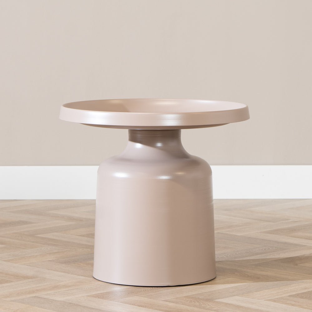 Coffee table Donna round metal taupe - image 4