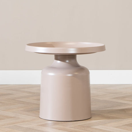 Coffee table Donna round metal taupe - image 4