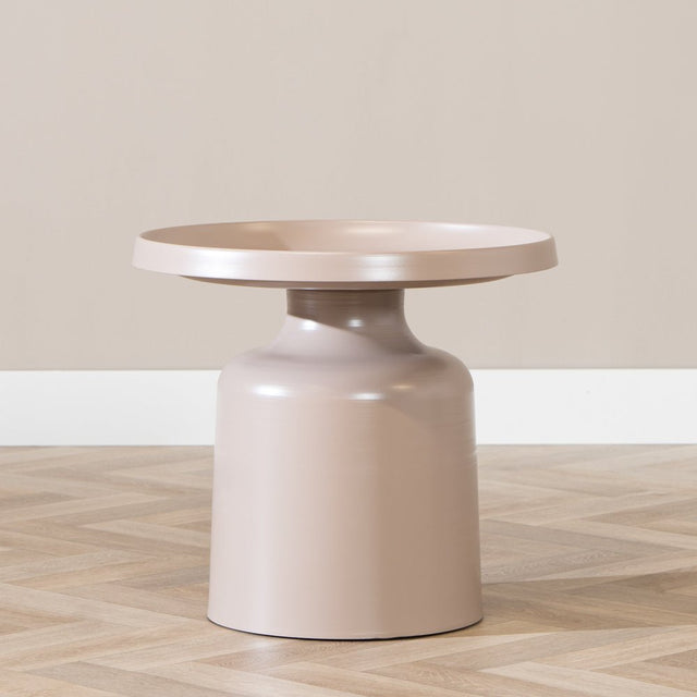 Coffee table Donna round metal taupe - image 4