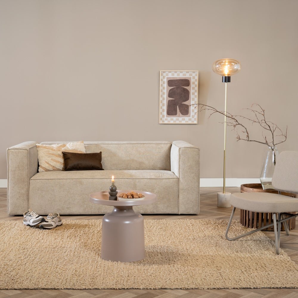 Coffee table Donna round metal taupe - image 1