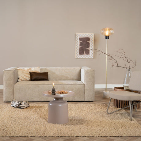 Coffee table Donna round metal taupe - image 1
