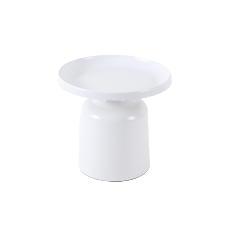 Coffee table Donna round metal white
