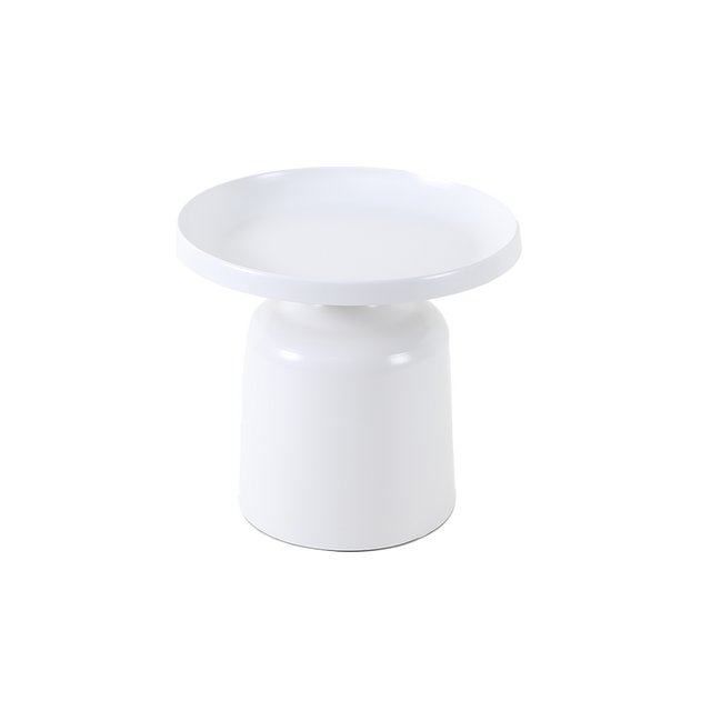 Coffee table Donna round metal white
