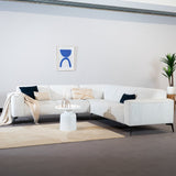 Coffee table Donna round metal white - image 3