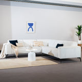 Coffee table Donna round metal white - image 4