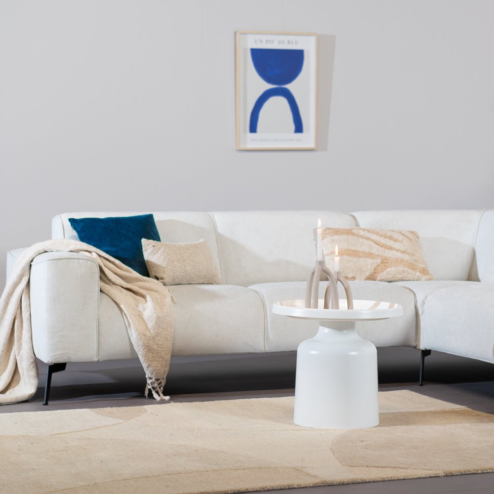 Coffee table Donna round metal white - image 6