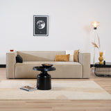 Coffee table Donna round metal black - image 2
