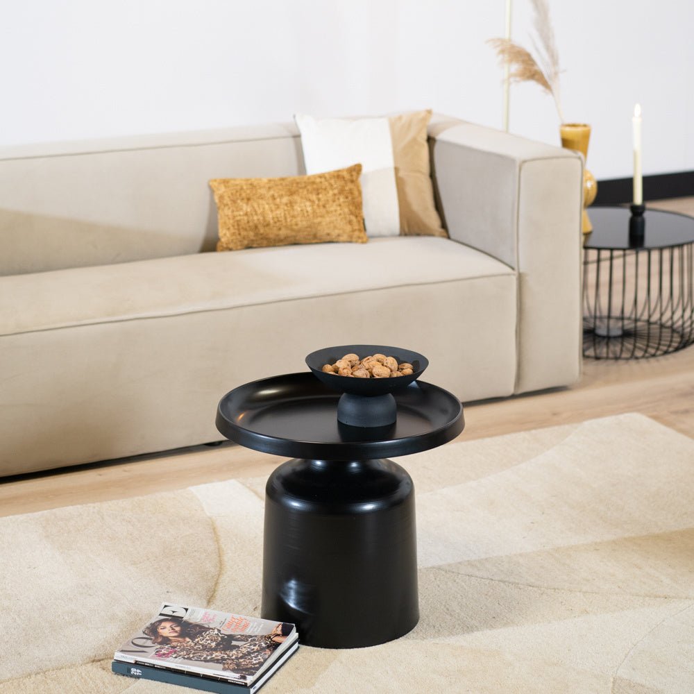 Coffee table Donna round metal black - image 6