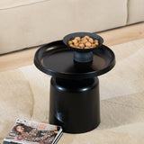 Coffee table Donna round metal black - image 5