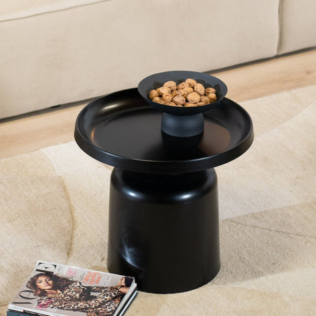 Coffee table Donna round metal black - image 5