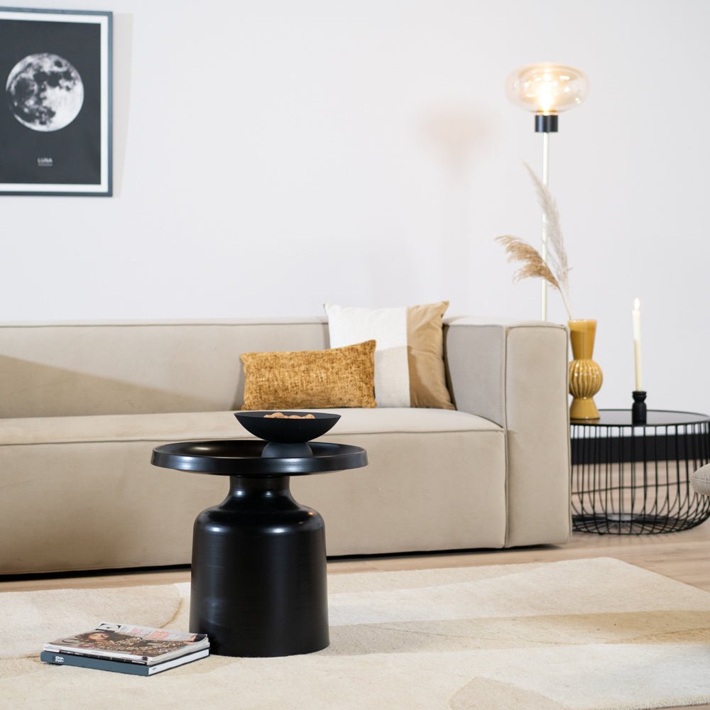 Coffee table Donna round metal black - image 3