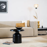 Coffee table Donna round metal black - image 3