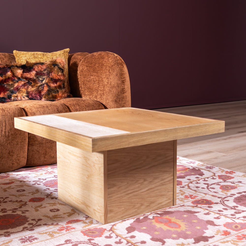 Salontafel Java 70x70 cm blank eiken Eikenlook Eikenfineer