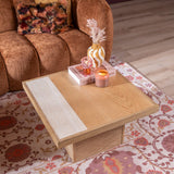 Salontafel Java 70x70 cm blank eiken Eikenlook Eikenfineer