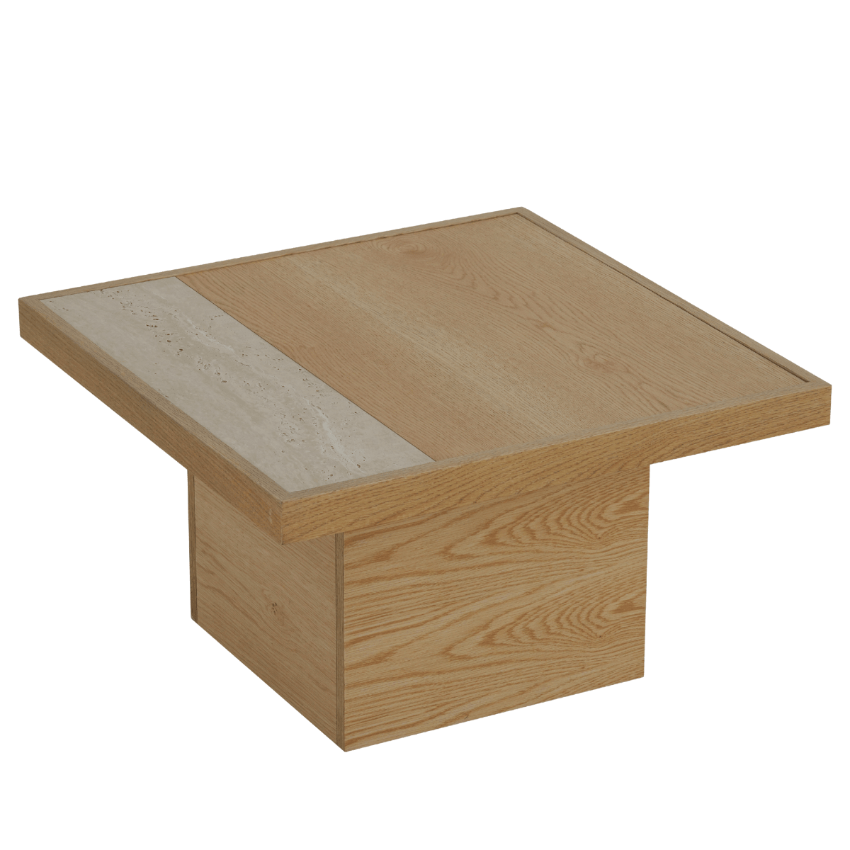 Salontafel Java 70x70 cm blank eiken Eikenlook Eikenfineer