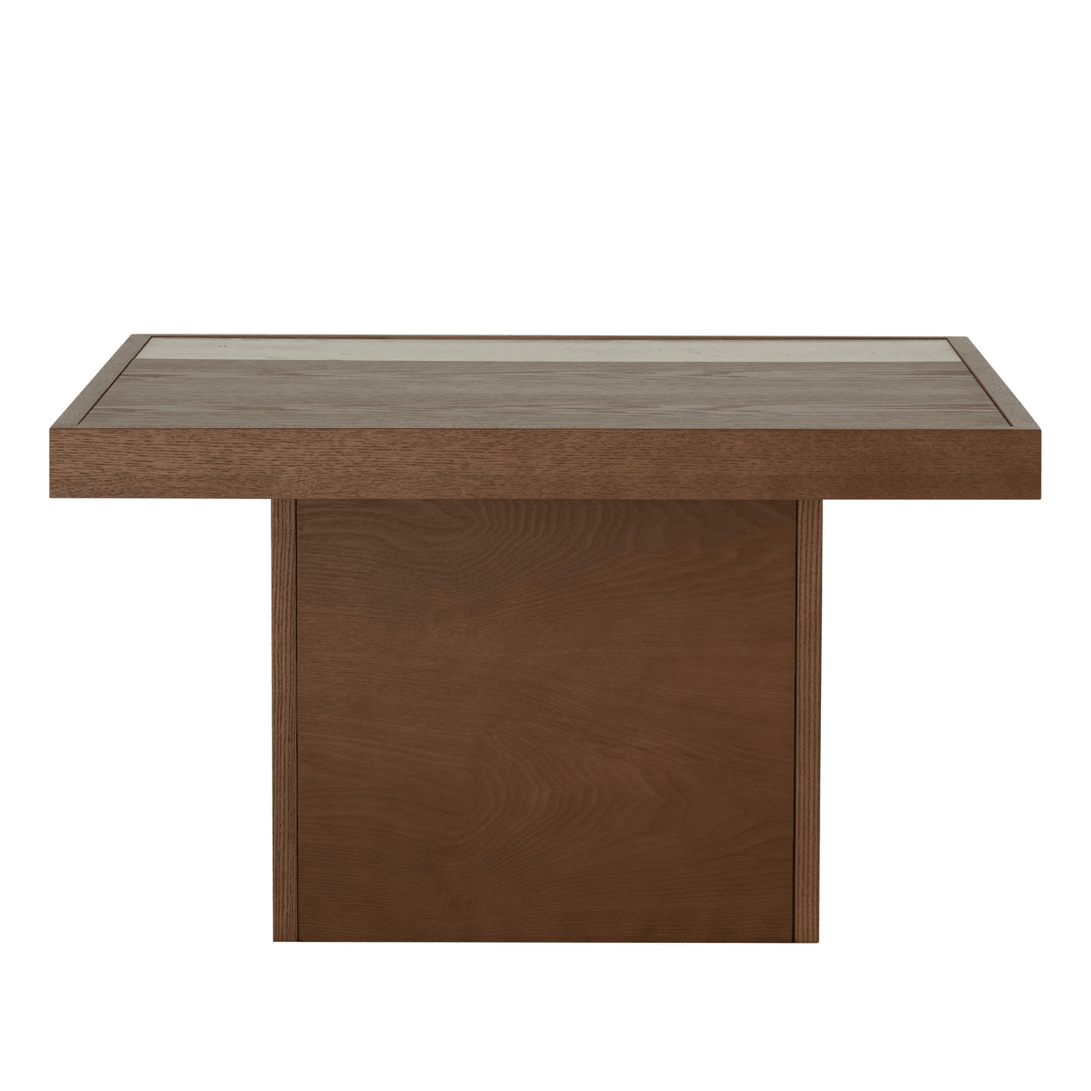 Salontafel Java 70x70 cm rustiek eiken Walnootlook Eikenfineer
