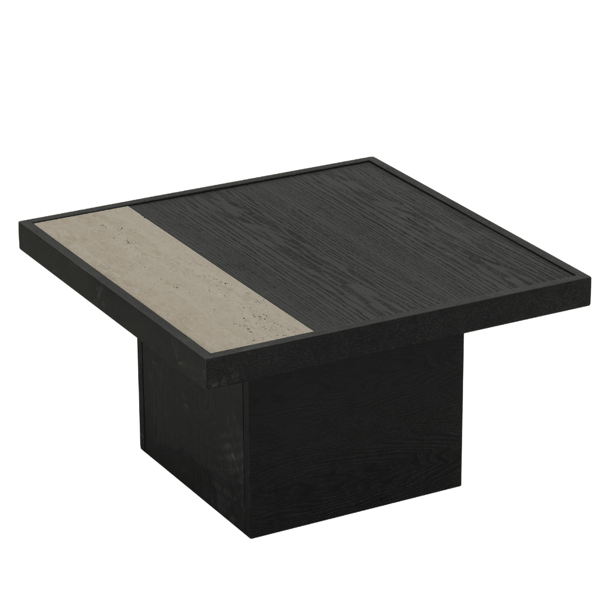Salontafel Java 70x70 cm zwart eiken Eikenfineer