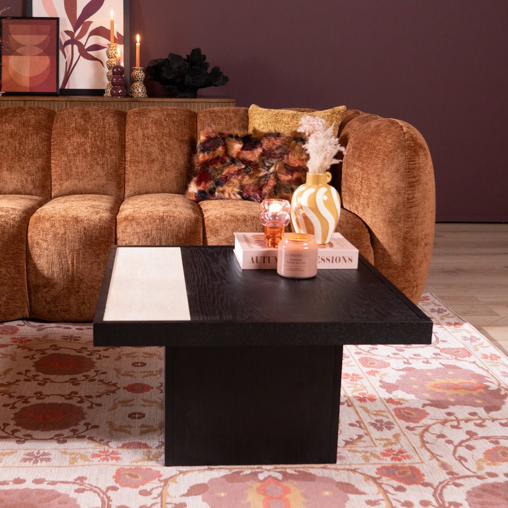 Salontafel Java 70x70 cm zwart eiken Eikenfineer