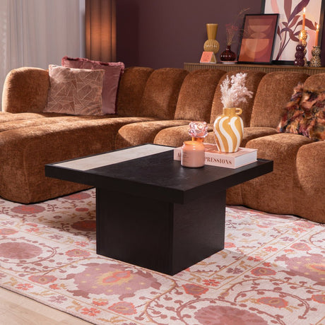 Salontafel Java 70x70 cm zwart eiken Eikenfineer