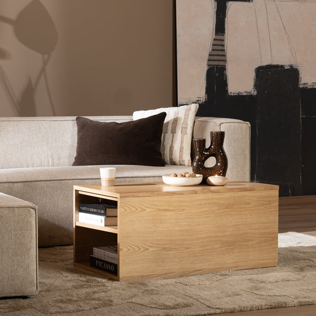Jaxx side table 88x46 cm clear oak oak veneer