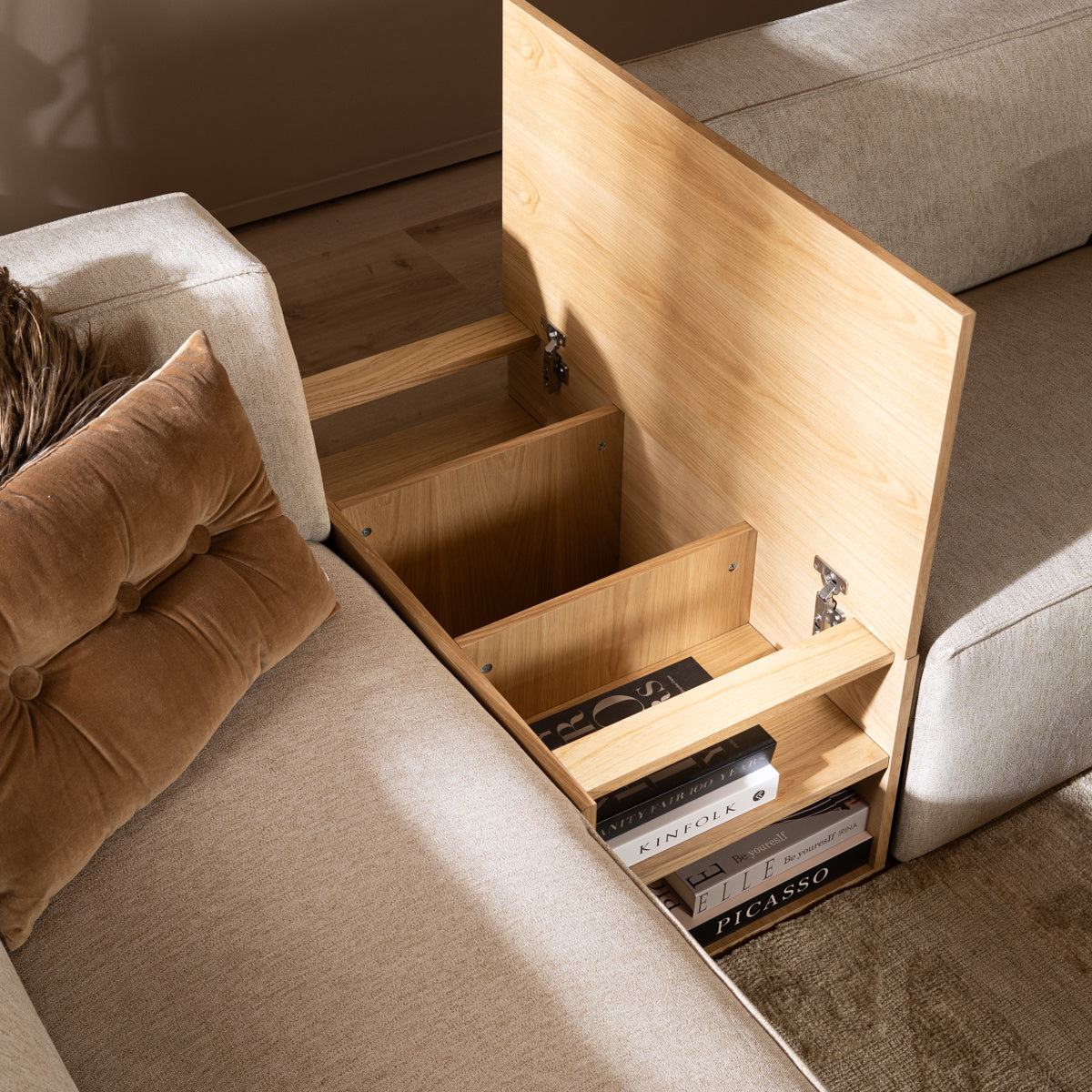 Jaxx side table 88x46 cm clear oak oak veneer