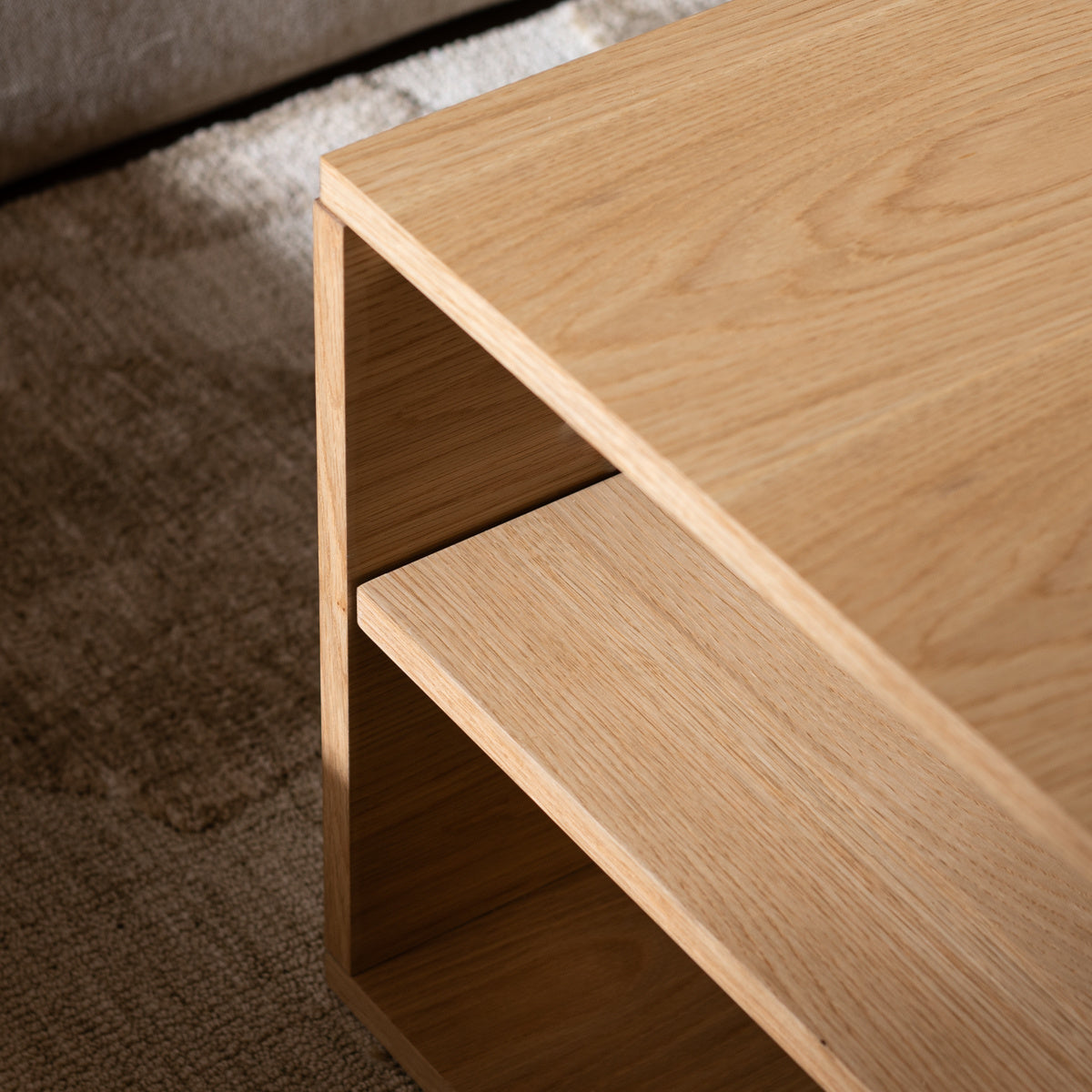 Jaxx side table 88x46 cm clear oak oak veneer