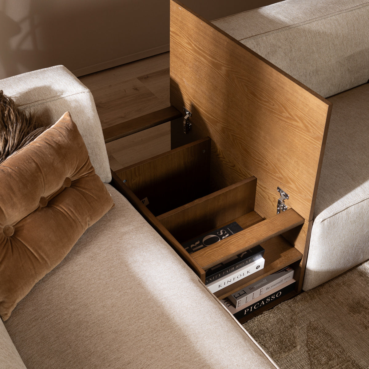 Side table Jaxx rustic oak 88x46 cm oak veneer